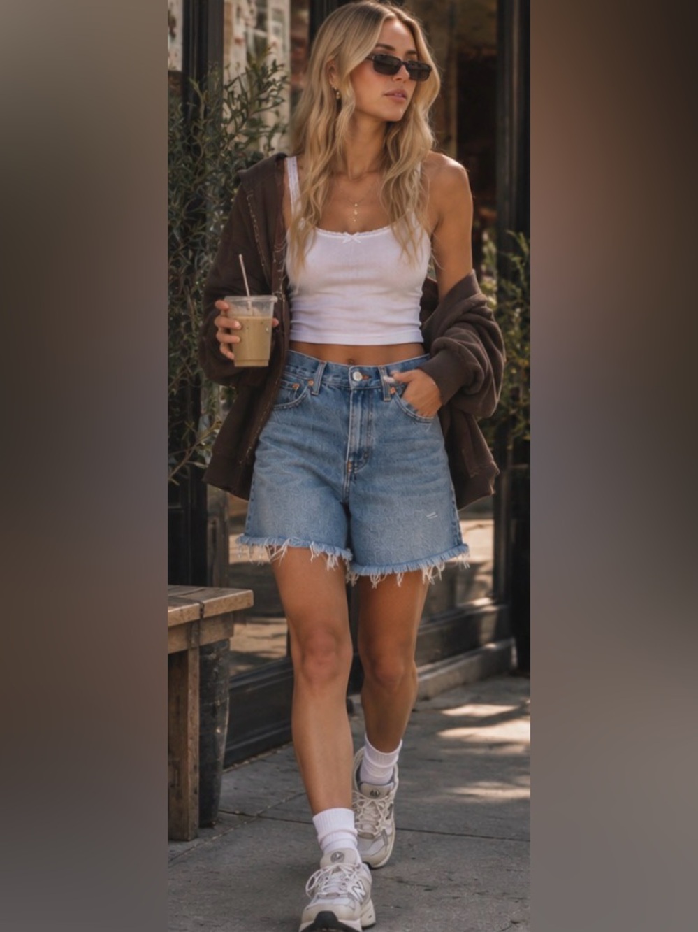 Madewell Relaxed Mid-Length High Rise Raw Hem Cutoff Denim Shorts